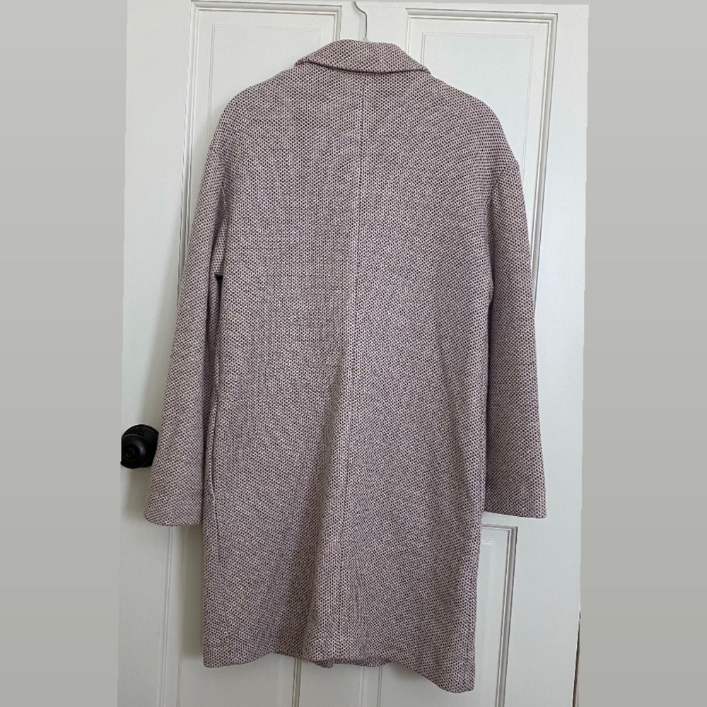 Topshop | Textured Knit Coat in Nude • 4 US - Picture 3 of 16
